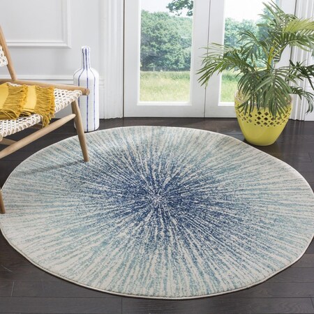 Safavieh Evoke Contemporary Round Power Loomed RugsRoyal & Ivory 8 x 8 ft. EVK228A-8R